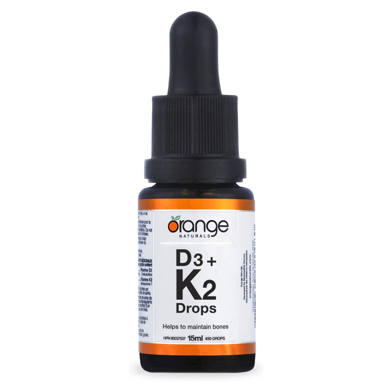 Orange Naturals - D3&K2 250 IU/30 MCG Drops - Orange Flavour | 15 mL