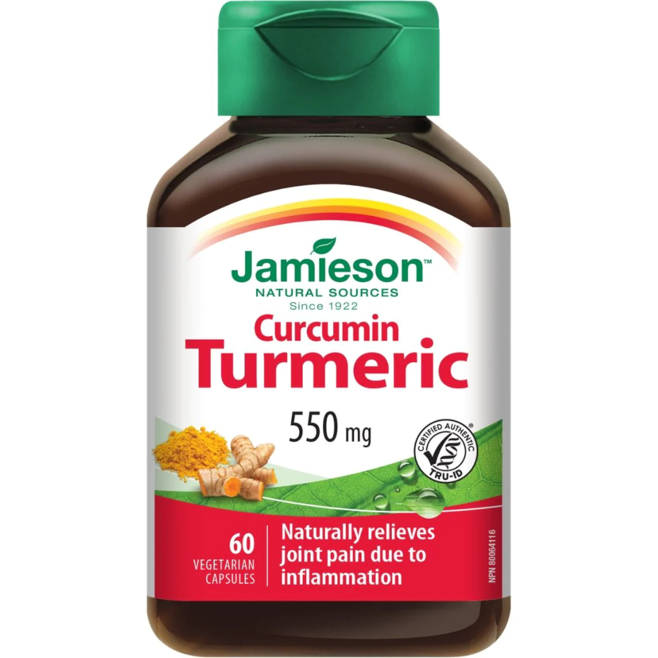 Jamieson - Curcumin Turmeric, 550mg | 60 Vegetarian Capsules