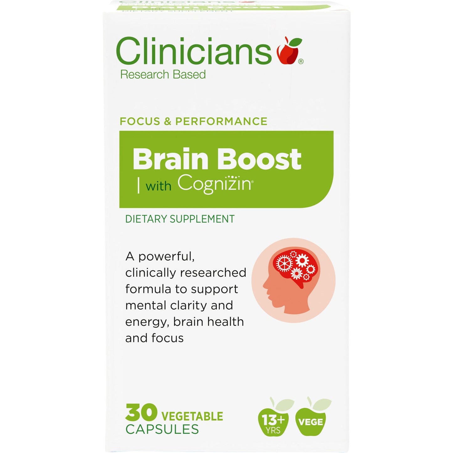 Clinicians Brain Boost With Cognizin Vcaps 30