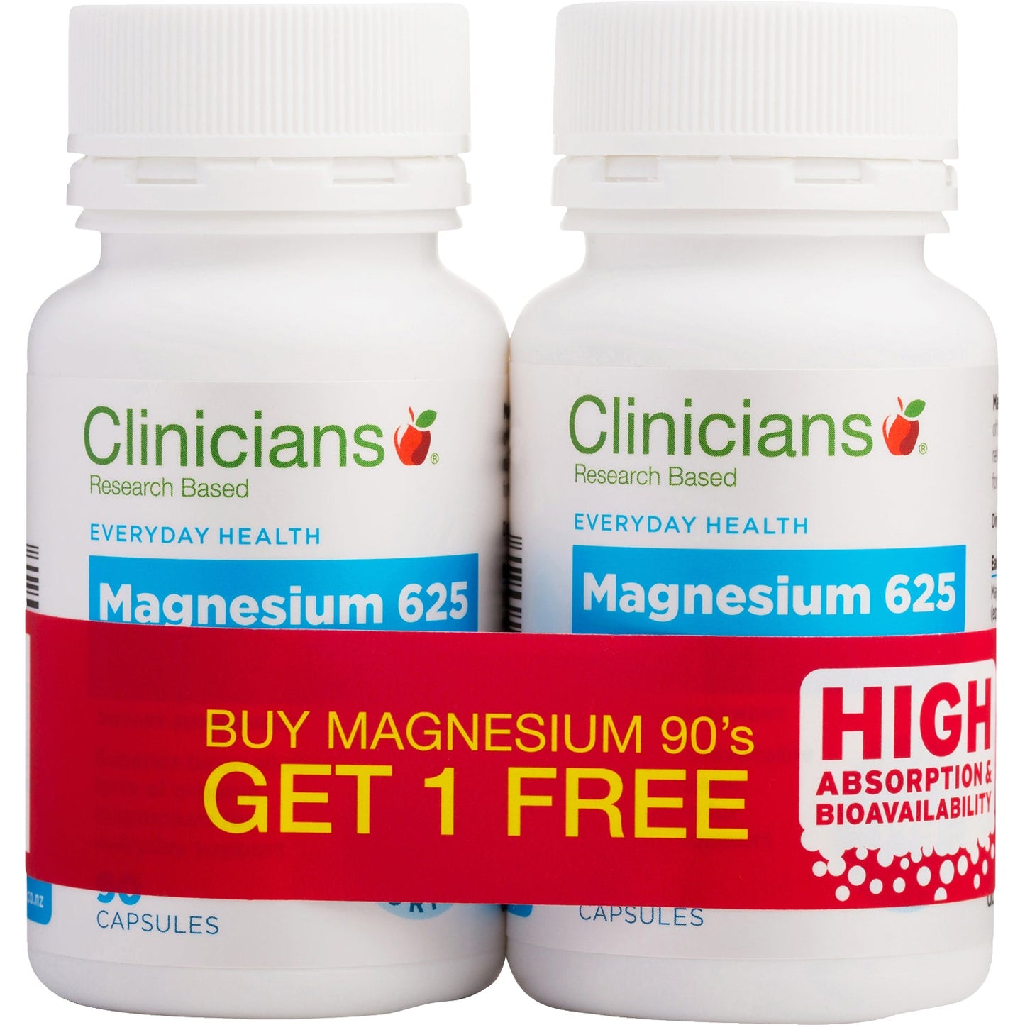 Clinicians Magnesium Caps 90 Buy 1 get 1 Free
