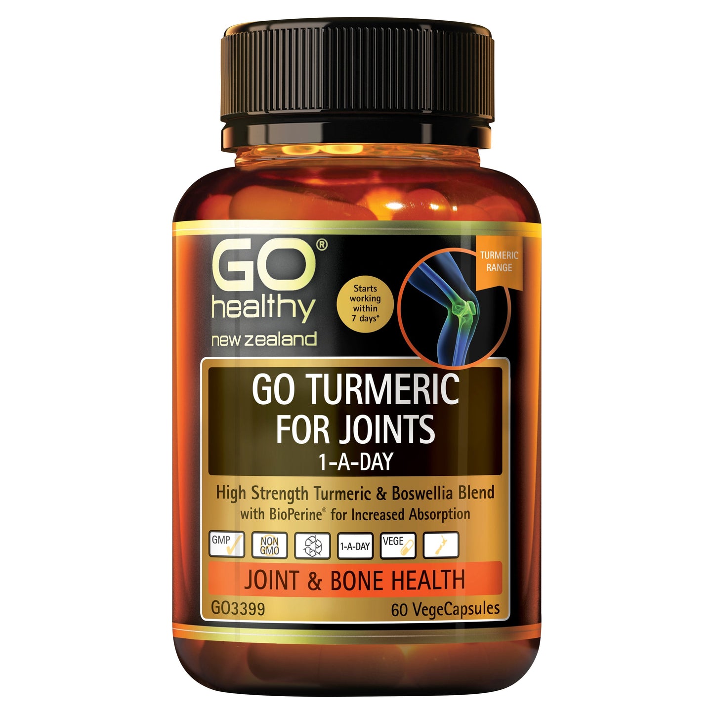 GO Healthy GO Turmeric for Joints 1-A-Day 60 VCaps