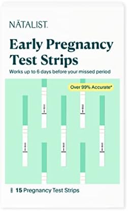 Natalist Pregnancy Test Strips Early Detection for Women Clear & Accurate Results Ease Your Mind up to 6 Days Before Missed Period - 15 Count
