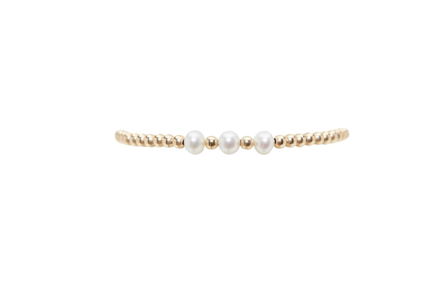 Yellow Gold Bracelet with Pearls