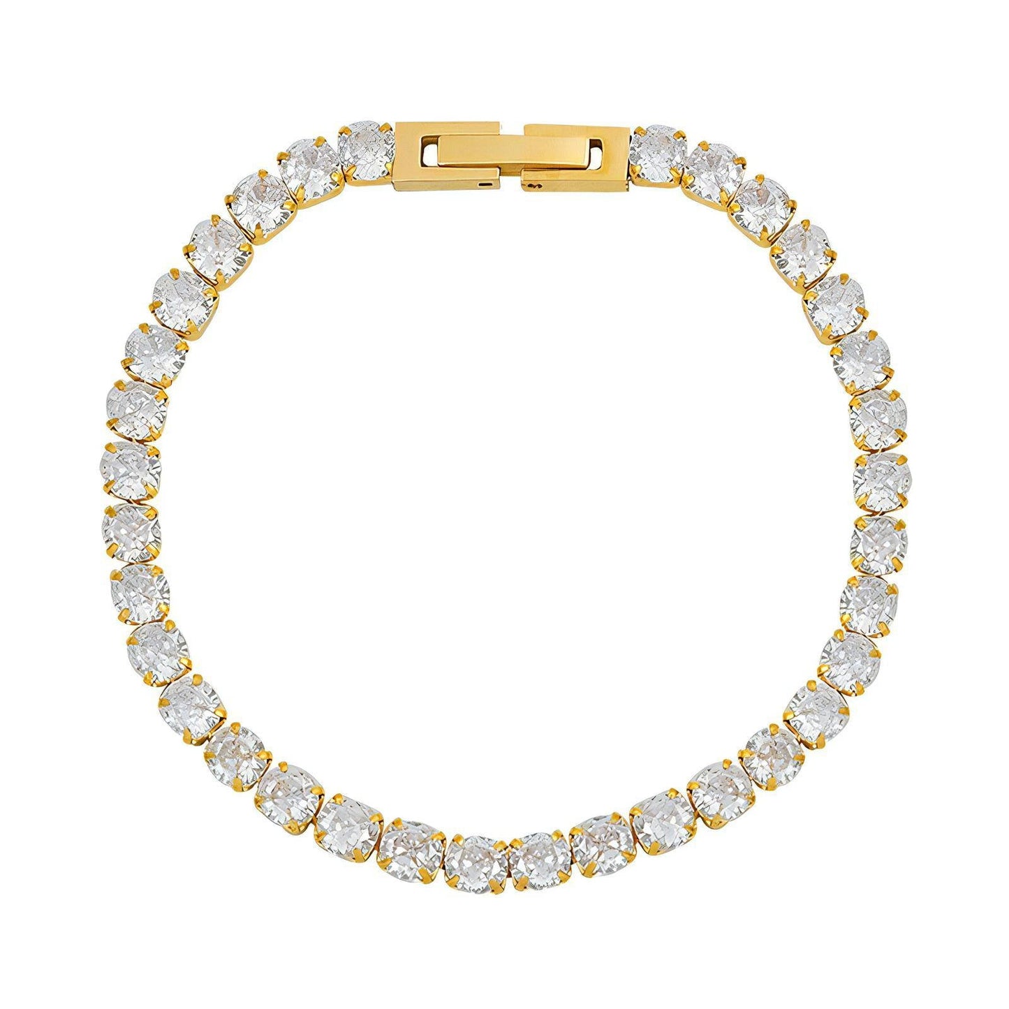 18K gold plated Stainless steel Tennis bracelet, Intensity