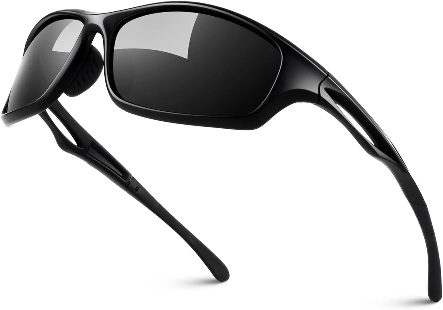 LINVO Polarized Sunglasses for Men UV Protection Ultralight Driving Cycling Fishing Sun Glasses with Zipper Case