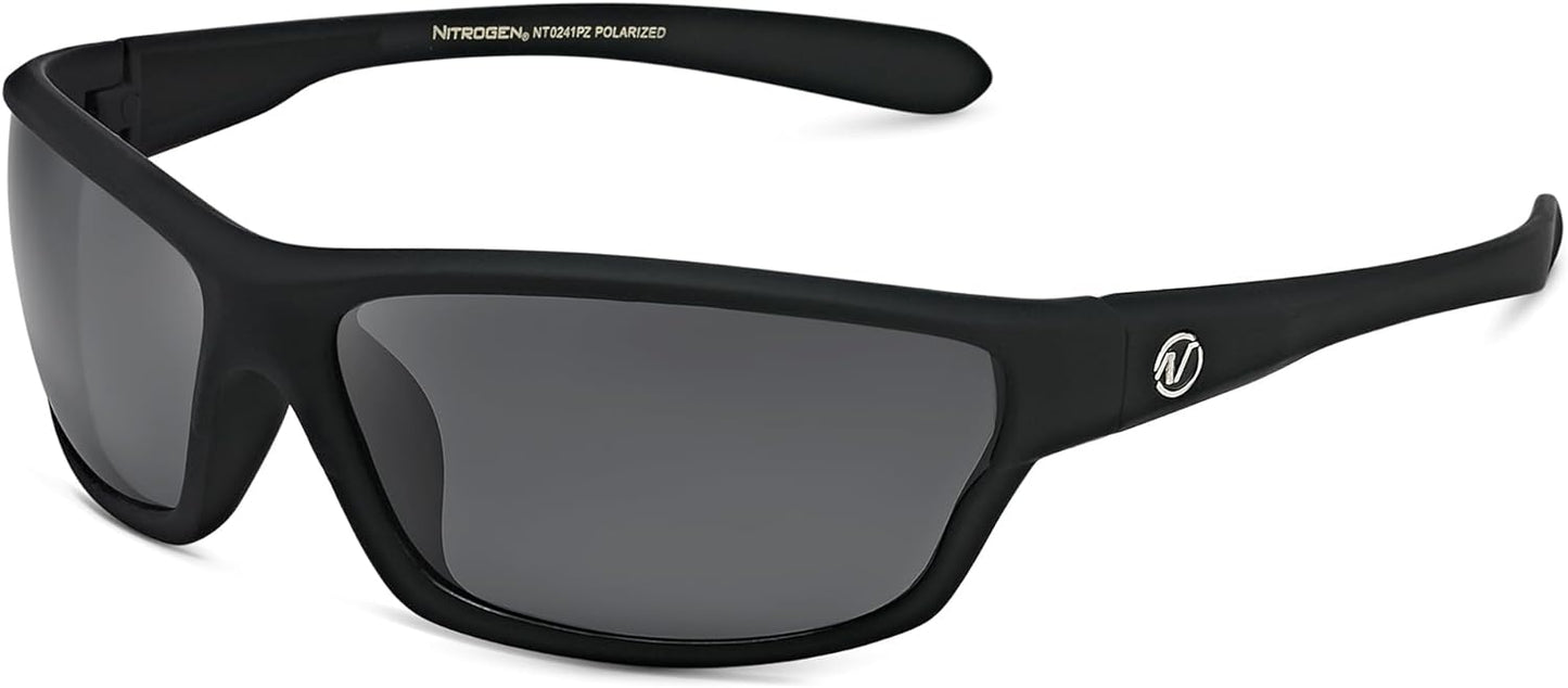 Nitrogen Polarized Wrap Around Sport Sunglasses for Men Women UV400 Protection Sun Glasses
