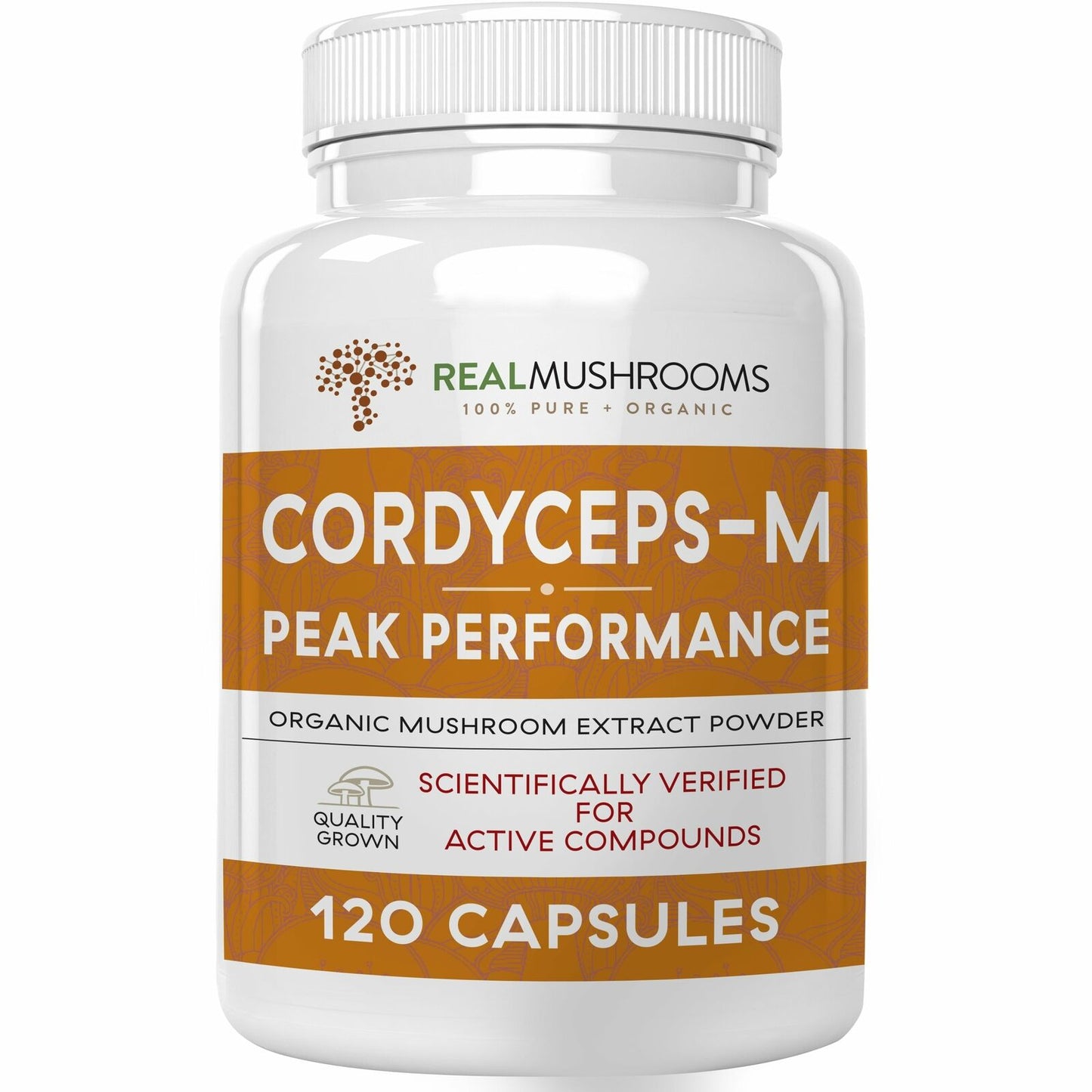 Real Mushrooms Organic Cordyceps Mushroom Extract Peak Performance 120 caps NEW