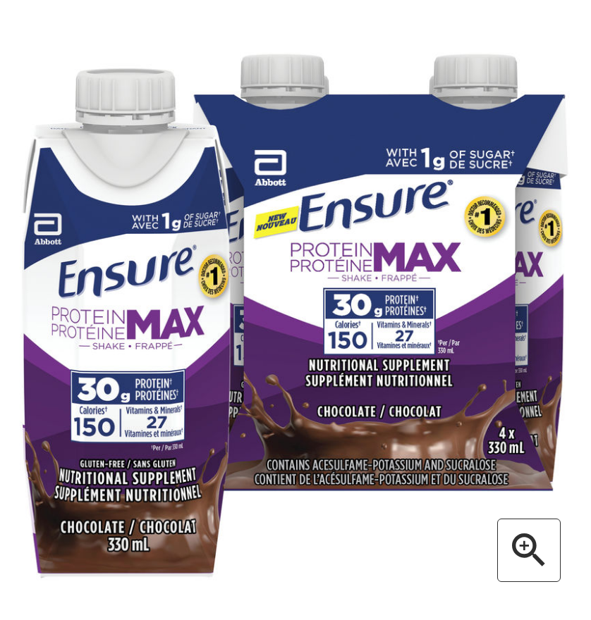 En sure Protein Max 30g Chocolate Drink Supplement Nutritious 4 x 330mL ea NEW