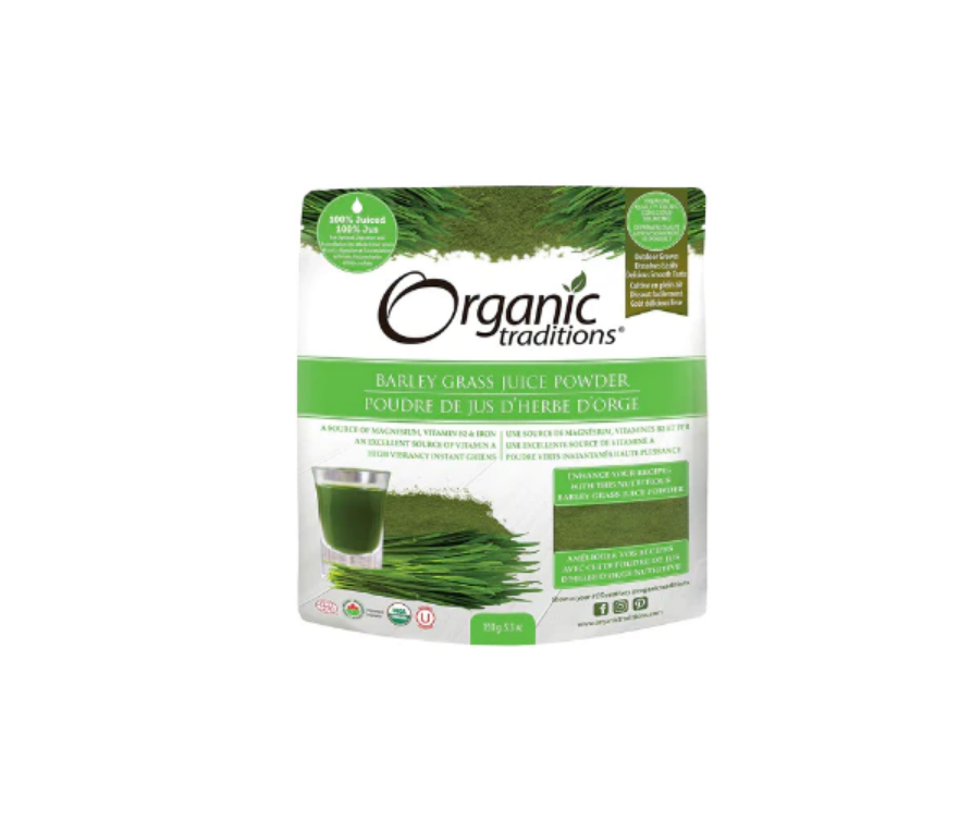 Organic Traditions Barley Grass Juice Powder Vitamin A K B12 Vibrancy 150g NEW