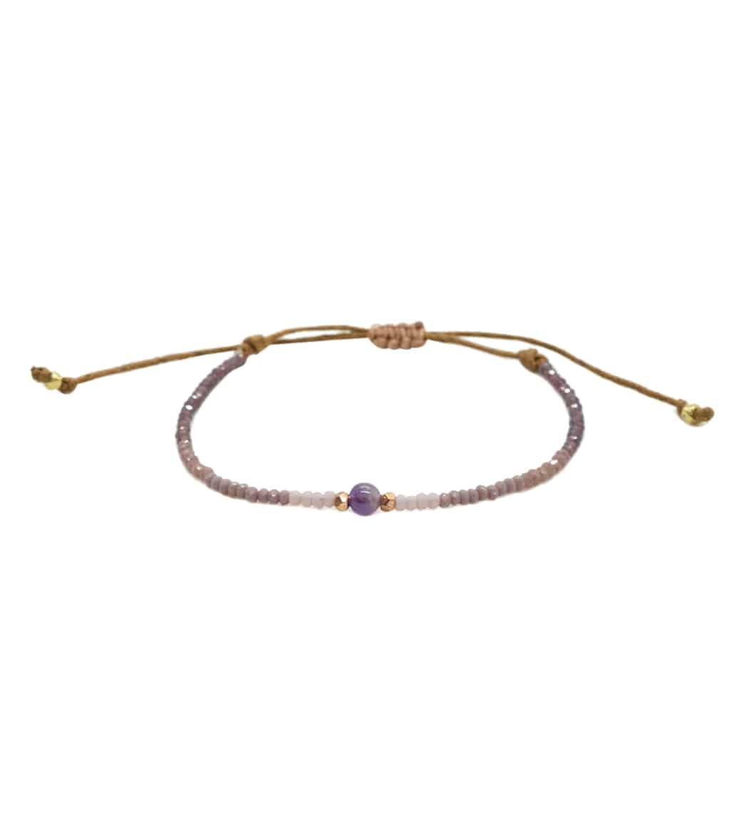 Lotus and Luna Vitality Amethyst Goddess Bracelet