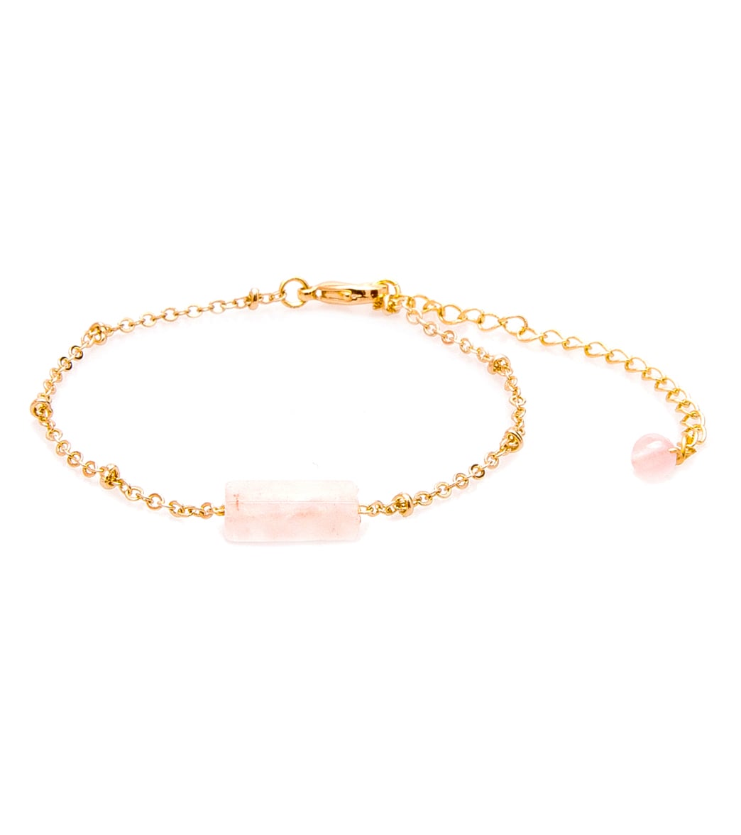 Lotus and Luna Love Rose Quartz Stone of the Earth Bracelet