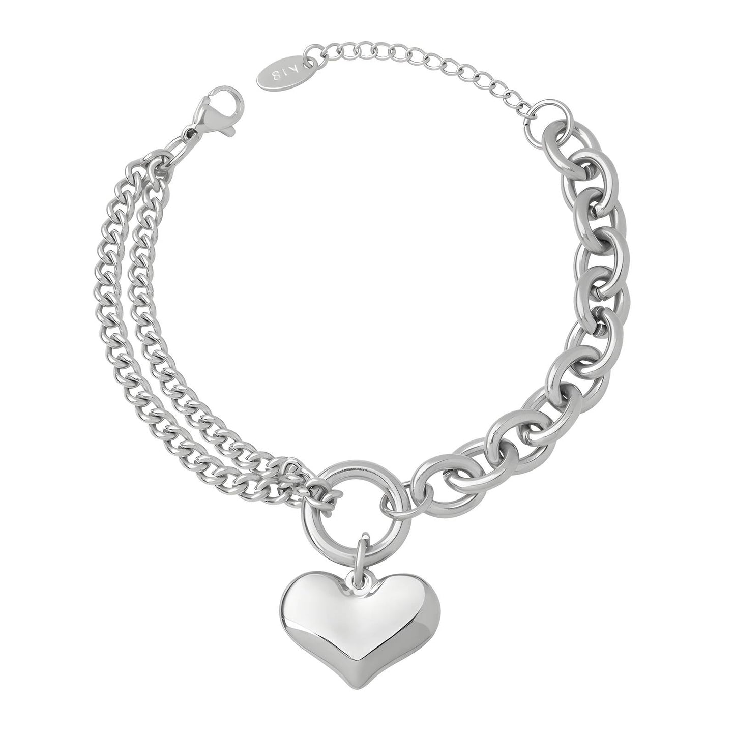 Stainless steel Heart bracelet, Intensity