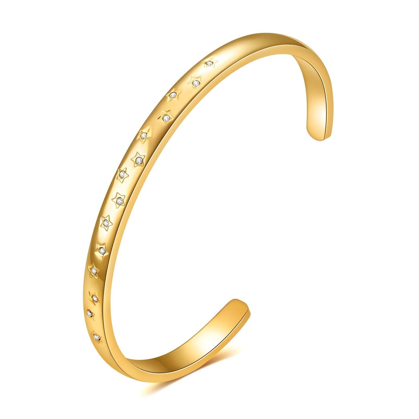 18K gold plated Stainless steel Star bracelet, Intensity