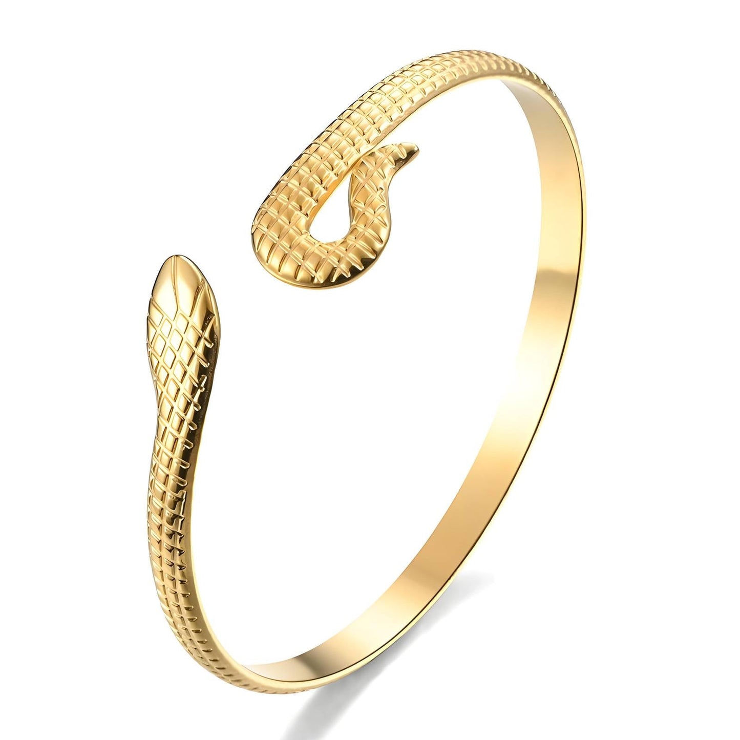 18K gold plated Stainless steel Snake bracelet, Intensity