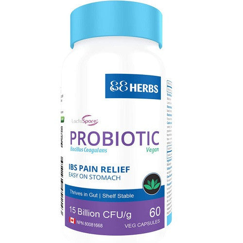 88Herbs LactoSpore Vegan Probiotic Bacillus Coagulans 15 Billion CFU/g (2 Billion CFU per cap) 60 Veg Capsules