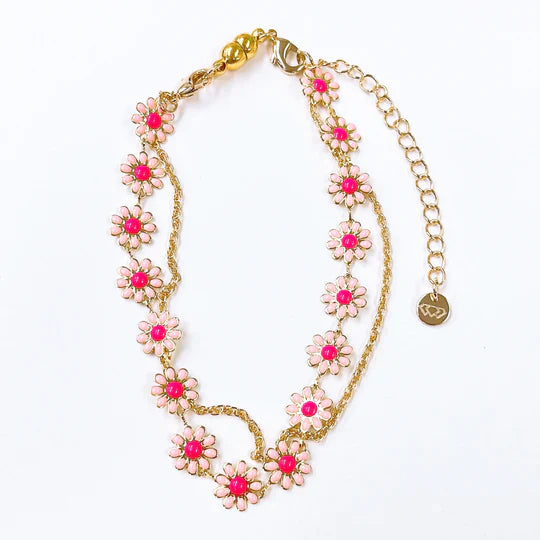 PINK DAISY BRACELET
