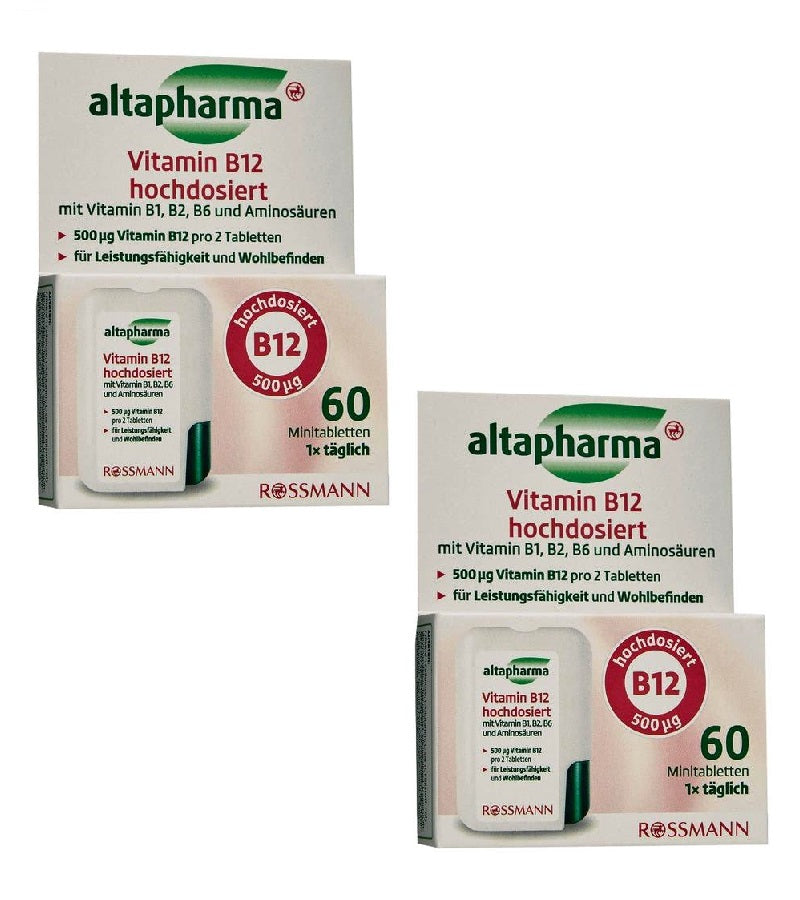 2xPack Altapharma Vitamin B12 High Doses - 120 Minit Tablets