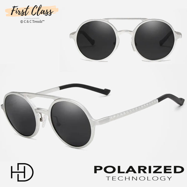 Aluminum Polarized Retro Round Sunglasses 4