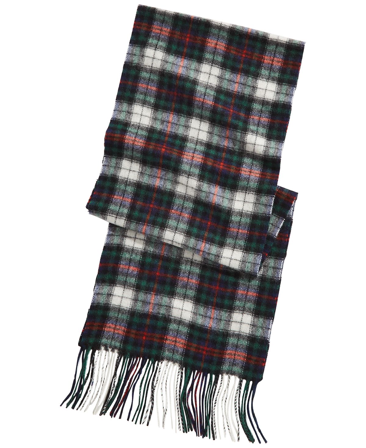 Club Room Plaid Cashmere Scarf Red/Green/White Combo