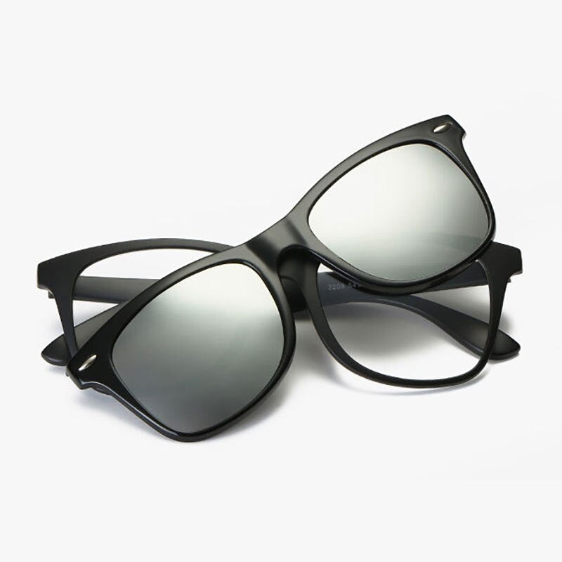 Reven Jate Polarized Sunglasses Magnetic Clip-On For Men And Women Sun 4 Colors Driving And Fishing Sunwear Sunglasses Reven Jate Silver