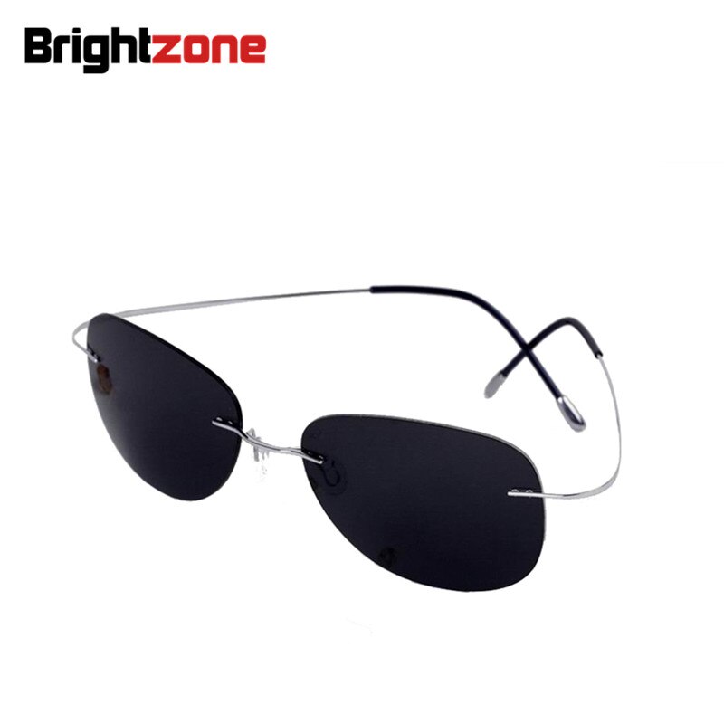 Men's Sunglasses Pure Titanium Rimless Polarized Lenses