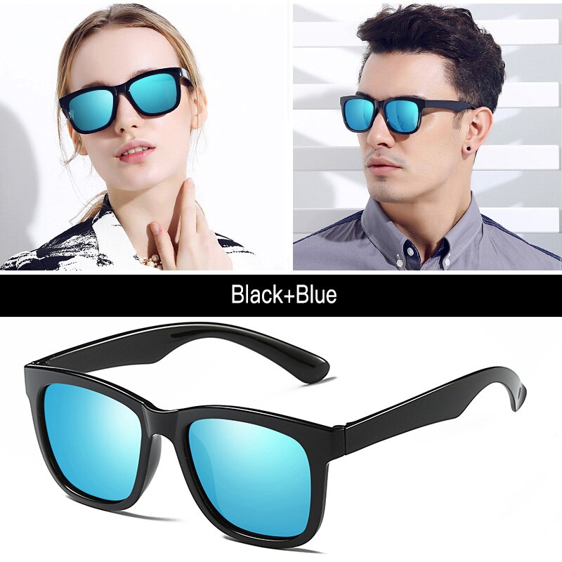 Aidien Unisex Full Rim Polycarbonate Frame Myopic Lens Sunglasses D14050 Sunglasses Aidien Blue 0