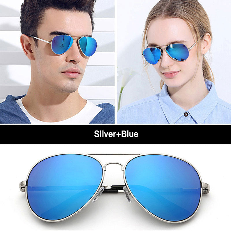Aidien Unisex Full Rim Alloy Frame Myopic Lens Sunglasses 6088 Sunglasses Aidien Blue 0