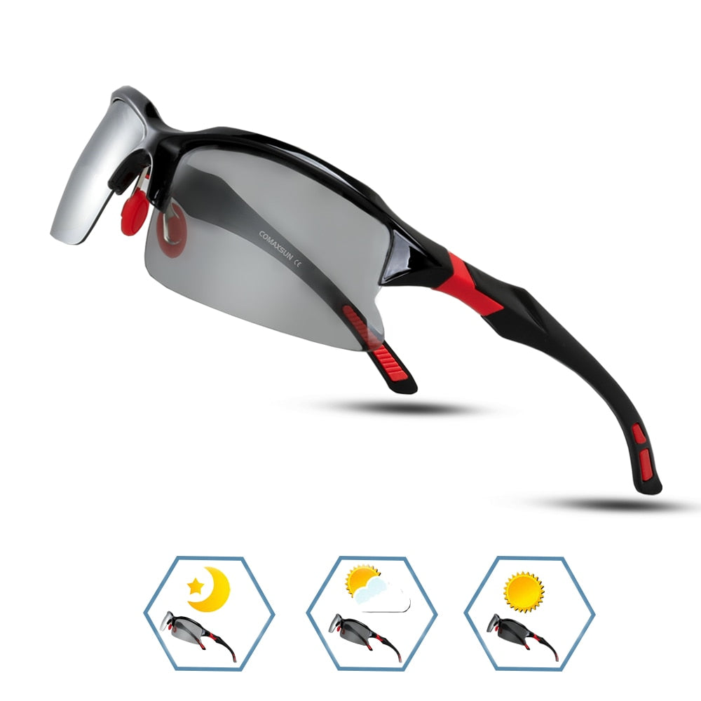 Men's Polarized Cycling Glasses Sport Sunglasses XQ129 Sunglasses Comaxsun Style 2 Black Red China