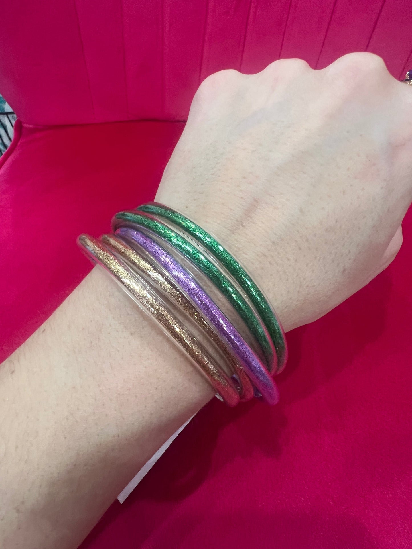 Mardi Gras Jelly Bangles