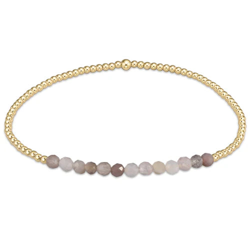 Bliss 2mm Gold Filled Bead Bracelet in Botswana Agate