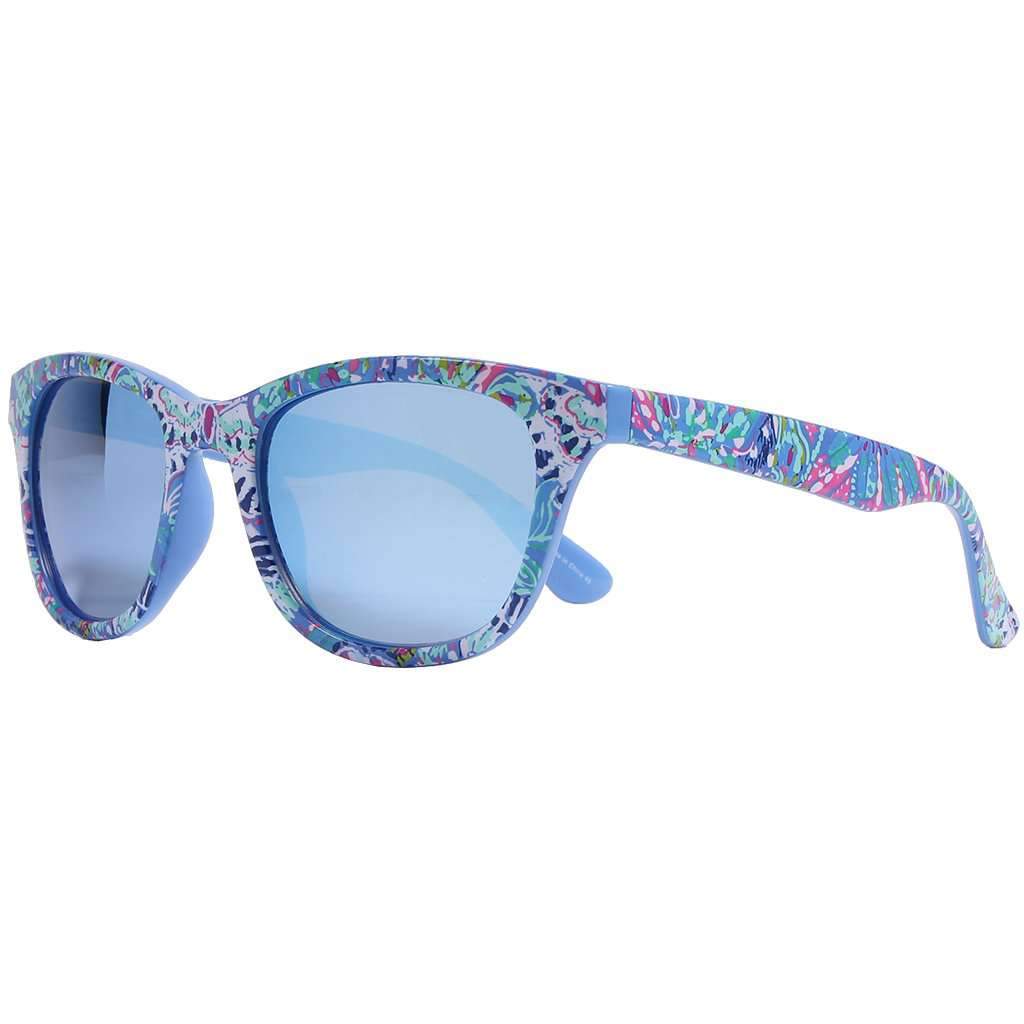 Maddie Sunglasses in Fantasy Garden With Aqua Lenses by Lilly Pulitzer