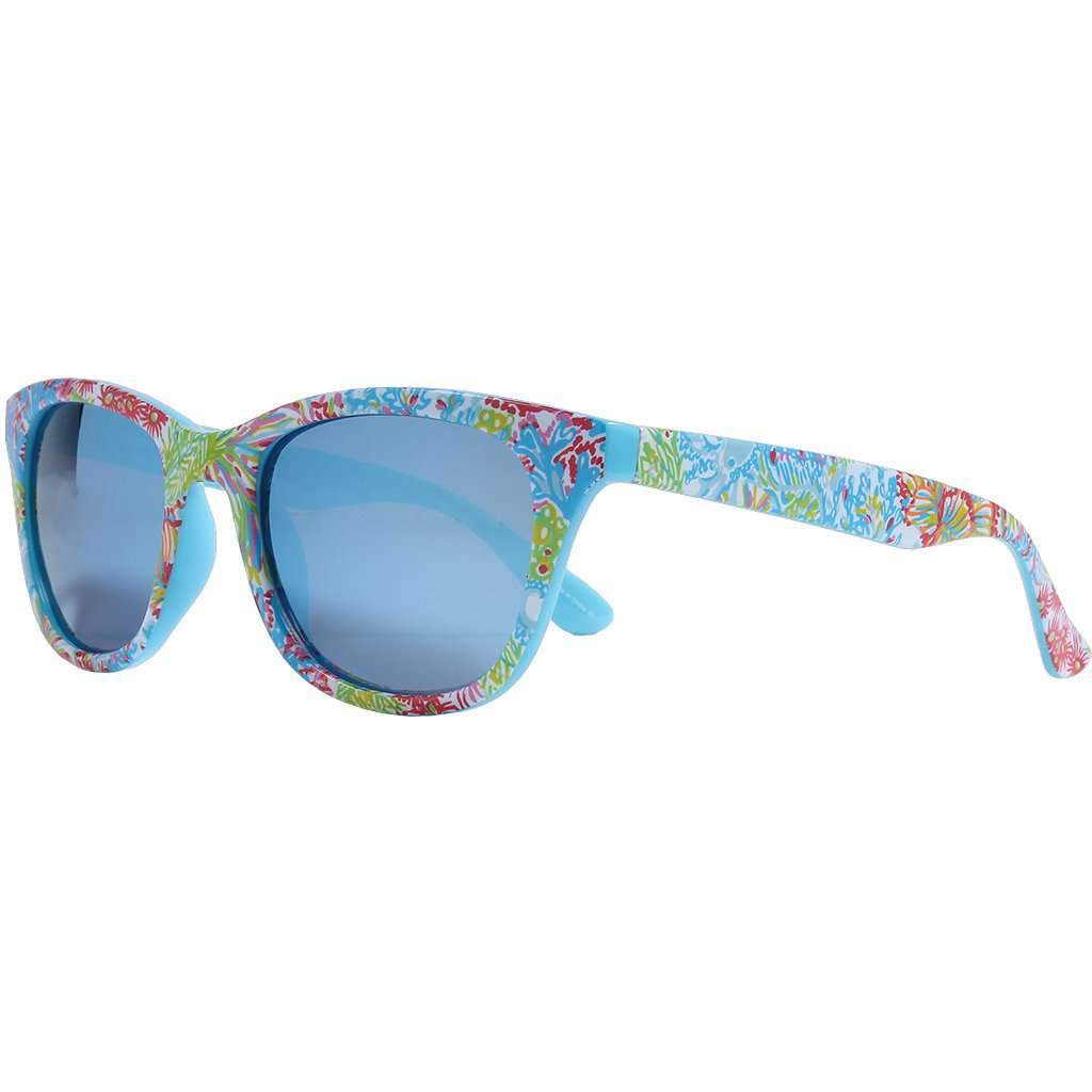 Maddie Sunglasses in Lovers Coral With Blue Lenses by Lilly Pulitzer