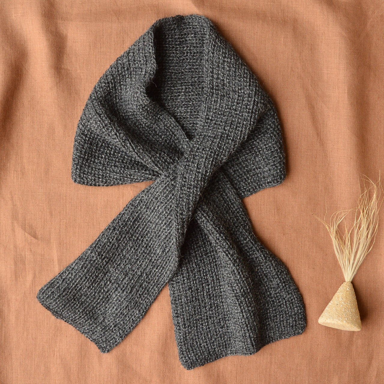 Cross Alpaca Scarf - Aubergine AW23 (Adults) *Last One!