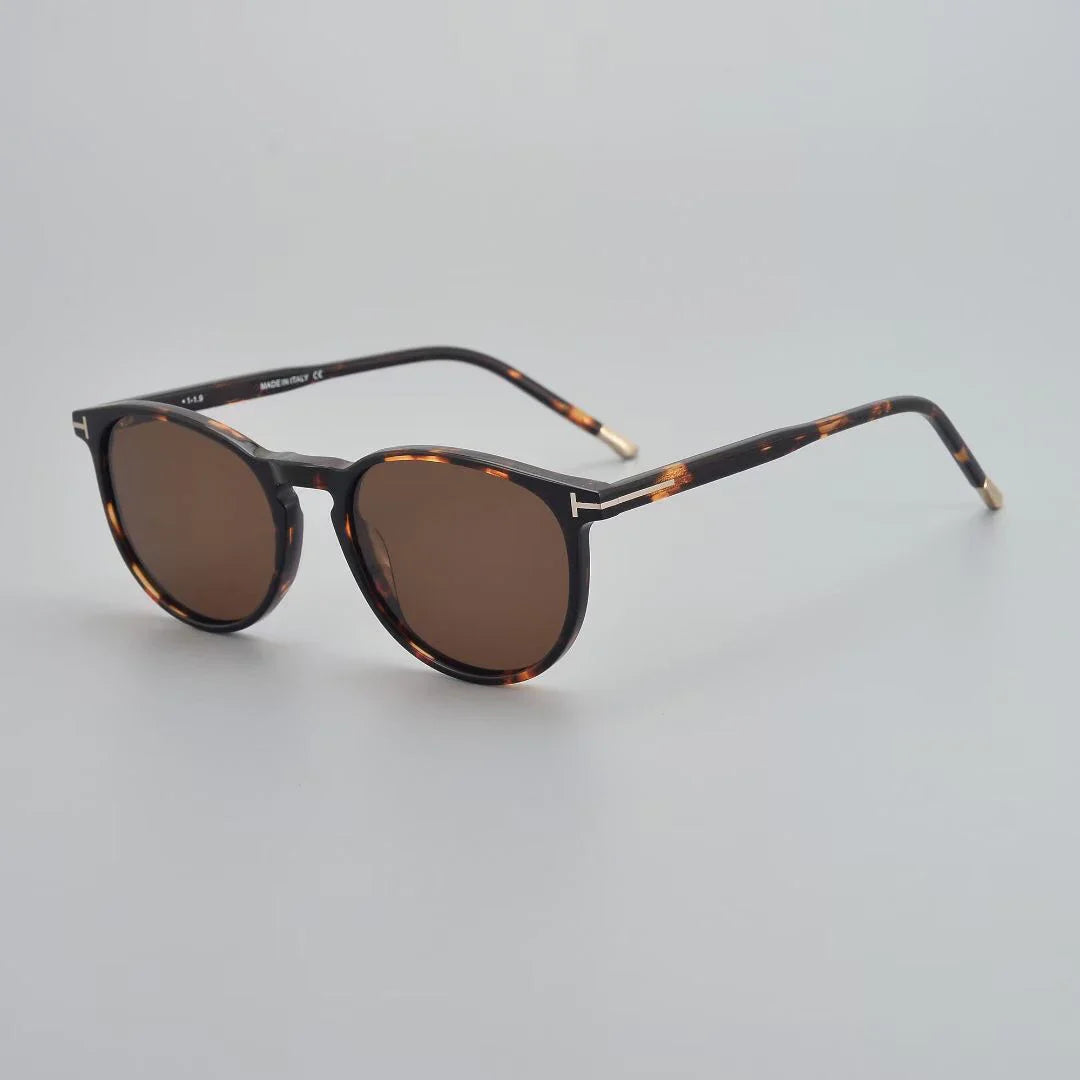 Black Mask Unisex Full Rim Acetate Round Polarized Sunglasses 5608b Sunglasses Black Mask Tortoise As Shown