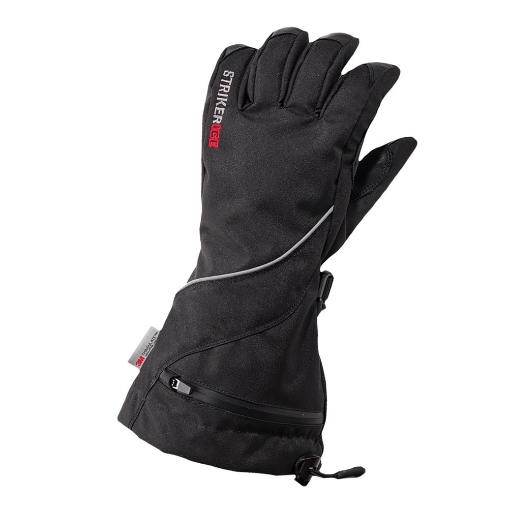 STRIKER ICE Adult Female Mirage Black Gloves, Size: L (424804)