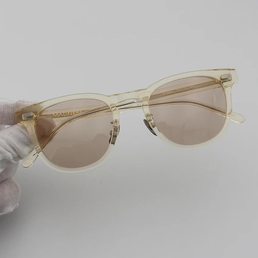 Black Mask Mens Full Rim Square Acetate Sunglasses Bmypdann Sunglasses Black Mask Yellow-Tawny As Shown