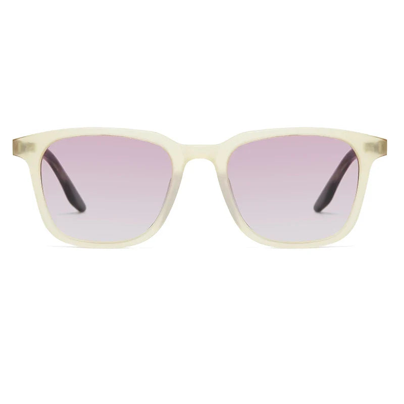 Black Mask Unisex Full Rim Square Acetate Gradient Sunglasses 9020 Sunglasses Black Mask Beige-Purple As Shown