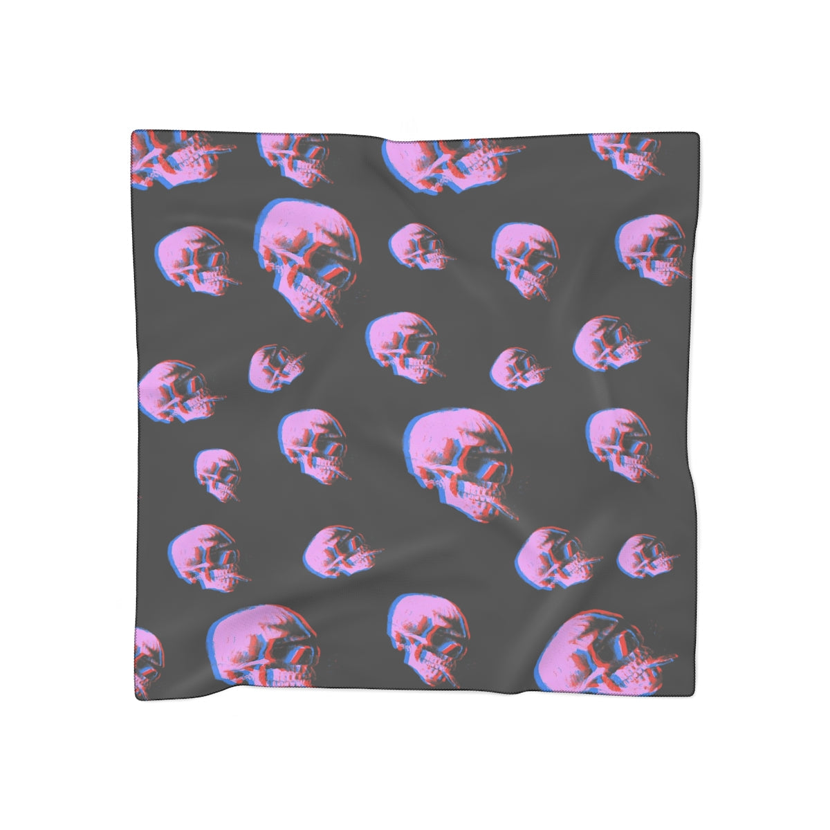 Skull With Burning Cigarette - Van Gogh Tribute | Art Freak Pop Scarf