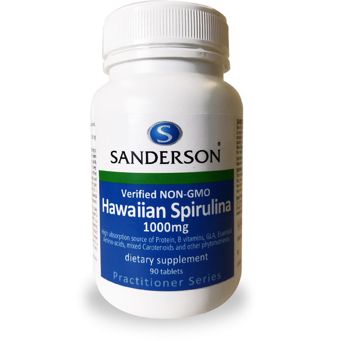 Sanderson Hawaiian Spirulina 1000mg 90 Tablets
