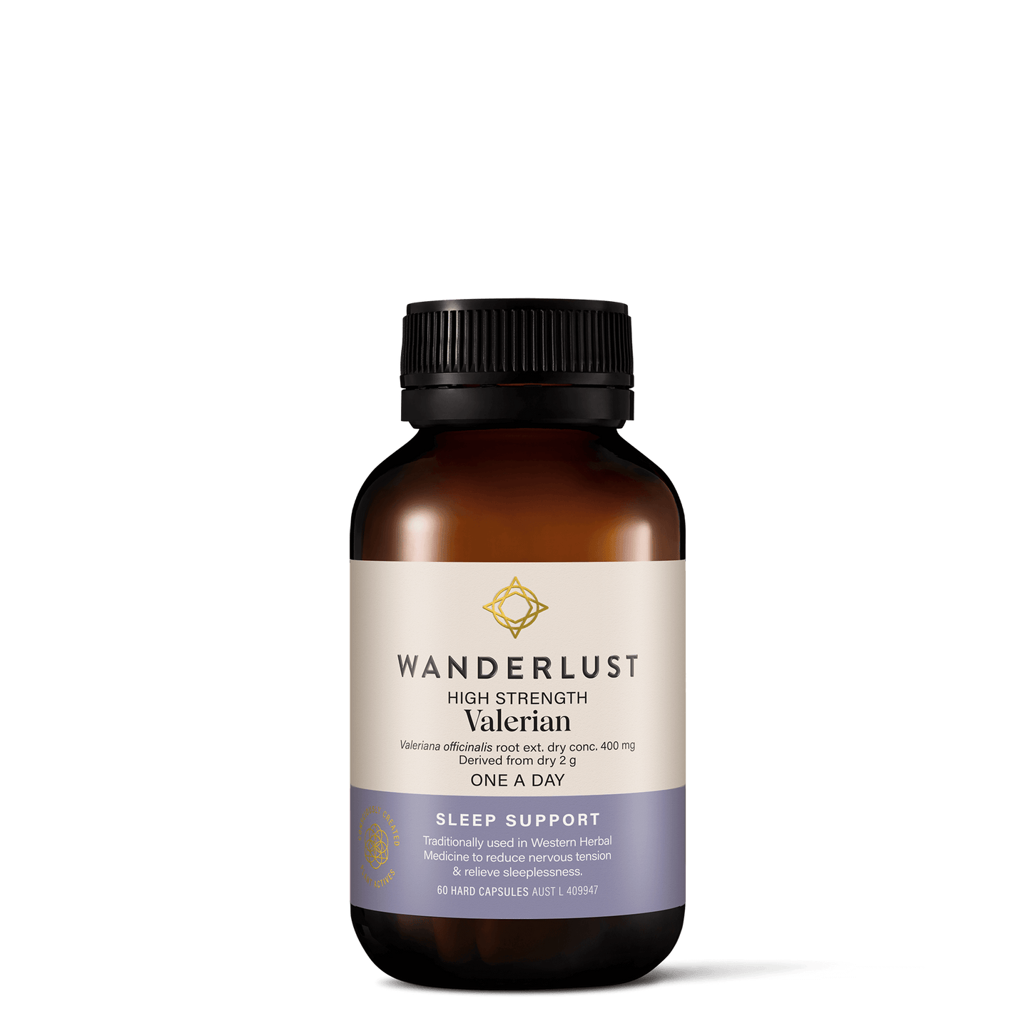Wanderlust High Strength Valerian 60 capsules