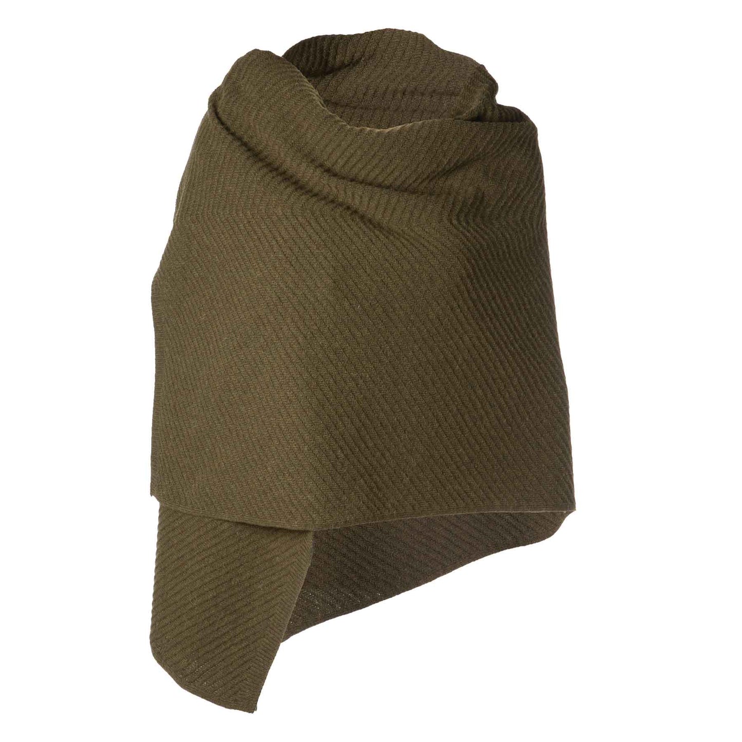 Lambswool Shawl- Army Green