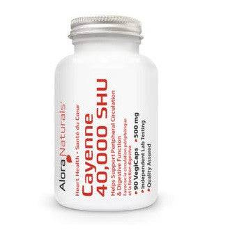 Alora Naturals Cayenne 40,000 SHU 500 mg 90 Vegetarian Capsules
