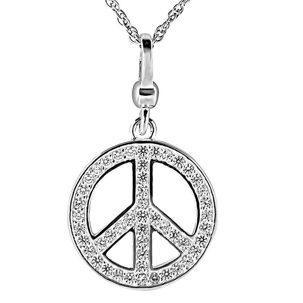 Women's Jewelry - Chain Pendants Chain Necklace Pendant LOS420 - Silver 925 Sterling Silver Chain Pendant with AAA Grade CZ in Clear