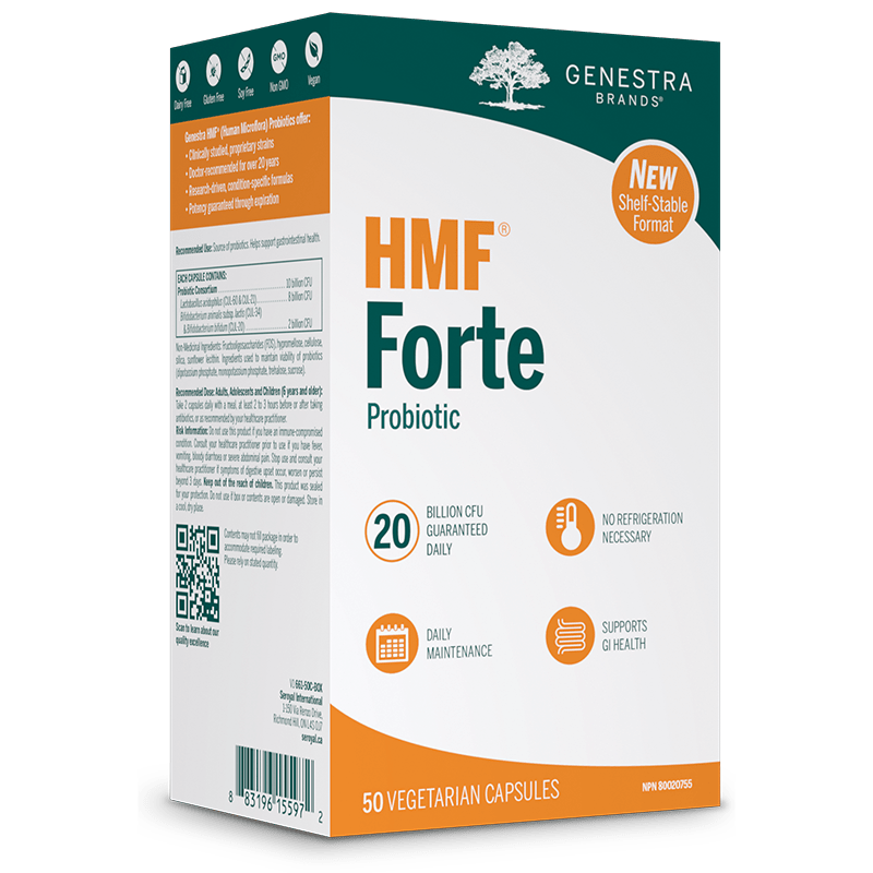 Genestra HMF Forte Probiotic (Shelf-Stable) 50 Vegetarian Capsules