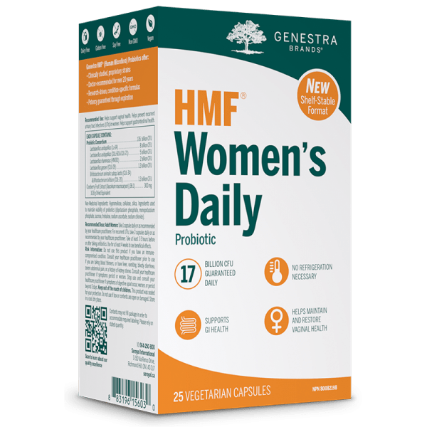 Genestra HMF Women's Daily Probiotic (Shelf stable) 25 Vegetarian Capsules