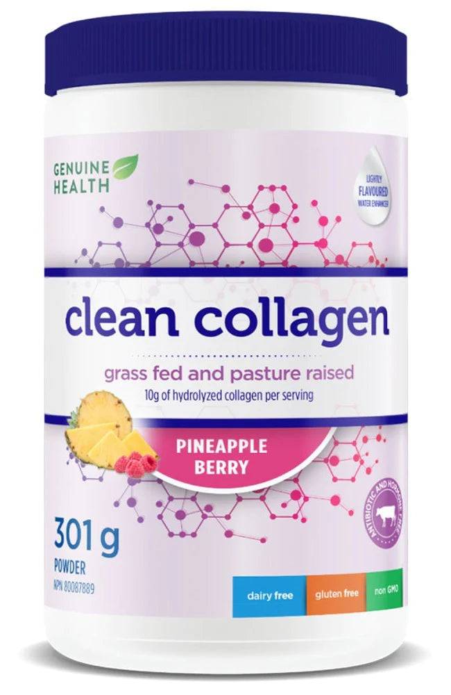 Genuine Health Clean Collagen Bovine - Pineapple Berry - YesWellness.com