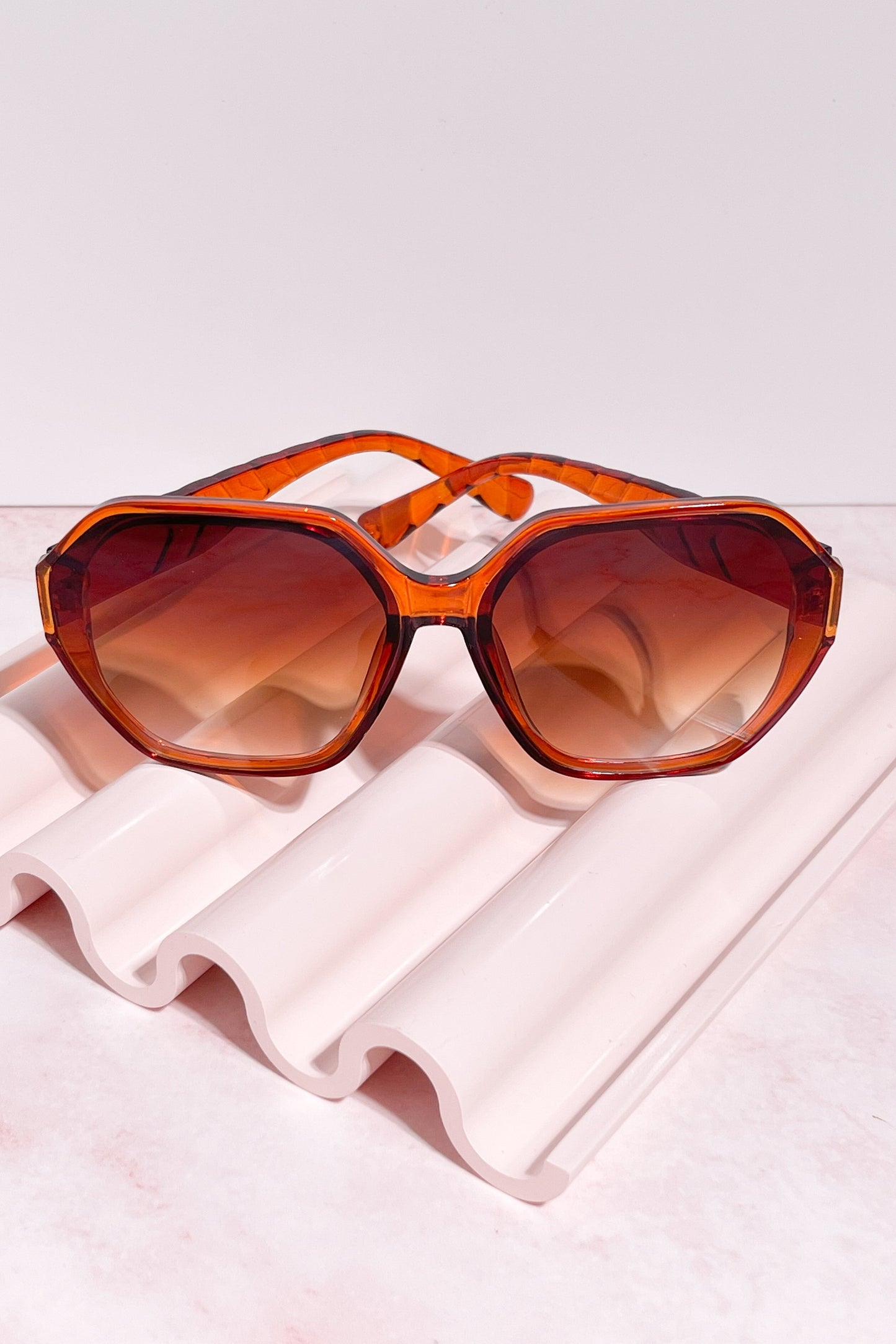 Haven Oversize Framed Sunglasses Sunglasses Mulberry & Grand Downtown Brown