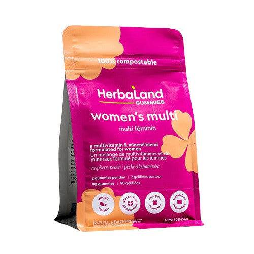 Herbaland Women's Multi Raspberry Peach 90 Gummies