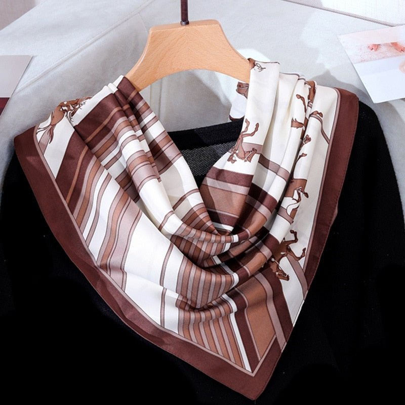 Horse Print Silk Scarf-Furbaby Friends Gifts
