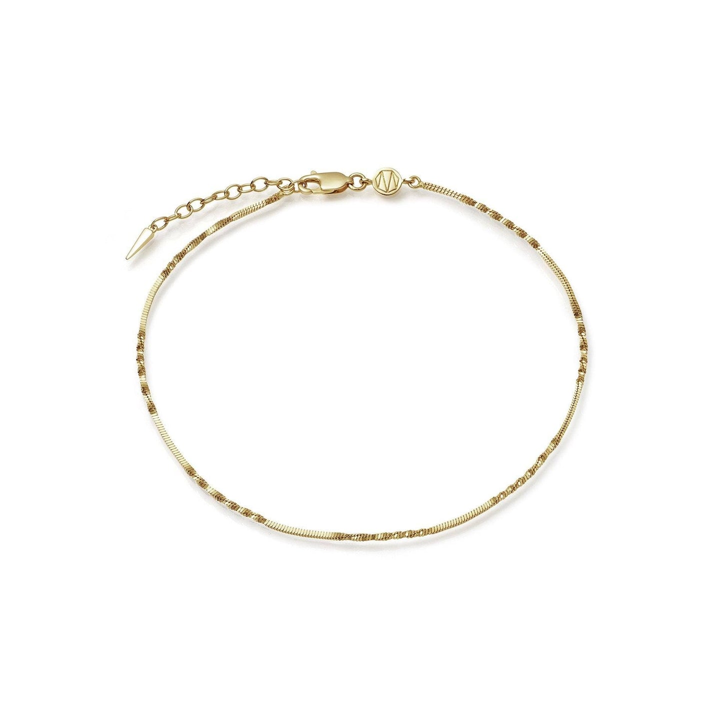 Isa Twisted Chain Anklet Anklets Missoma 18ct Gold Vermeil